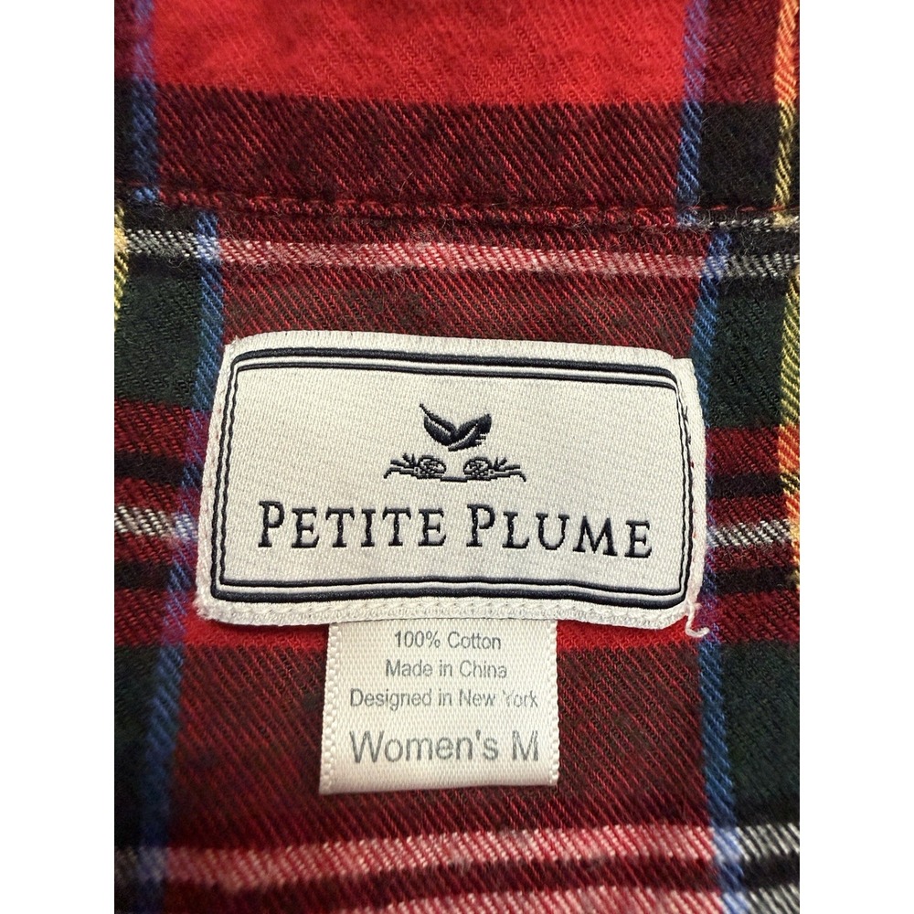 Petite Plume Brushed Twill Imperial Tartan Pajama Set Plaid 100% Cotton Womens M - Picture 4 of 13